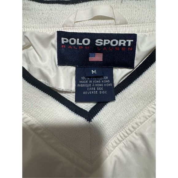 Polo Sport Ralph Lauren vintage off white preppy windbreaker jacket M - Picture 3 of 9